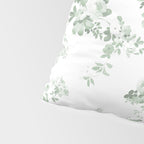 Elegant vintage green white roses shabby floral Pillow Sham Gallery Image 4
