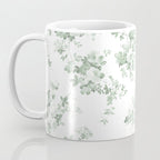 Elegant vintage green white roses shabby floral Coffee Mug Gallery Image 3