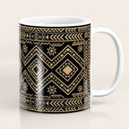Intricate Gold and Black Tribal Surface Pattern Coffee Mug Gallery Image 1