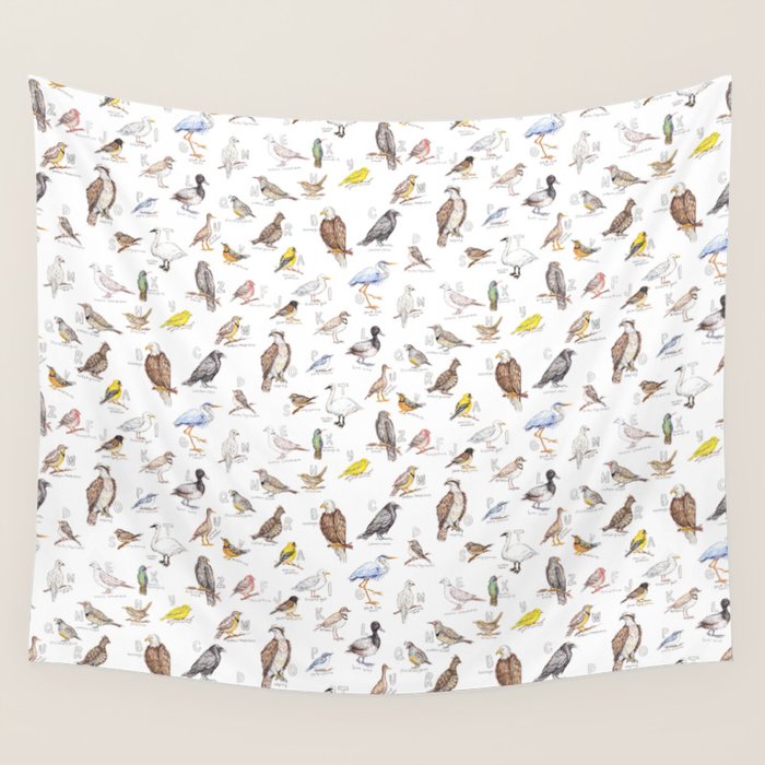 Birds of the Pacific Northwest Wall Tapestry Gallery Image 1