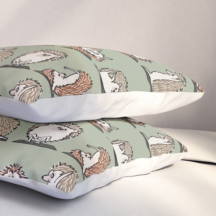Hedgehog Yoga Pillow Sham Gallery Image 3