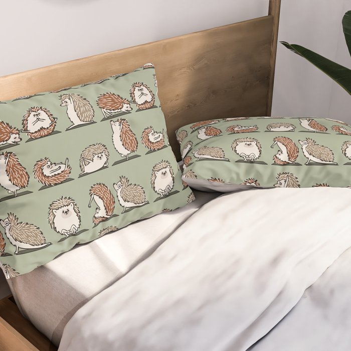 Hedgehog Yoga Pillow Sham Gallery Image 2