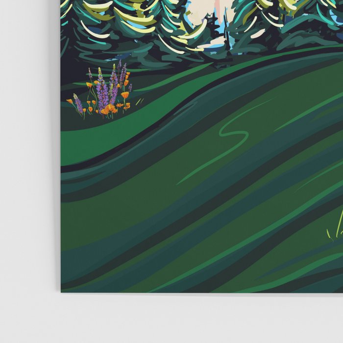 Wildflowers on Mount Rainier Poster Gallery Image 3