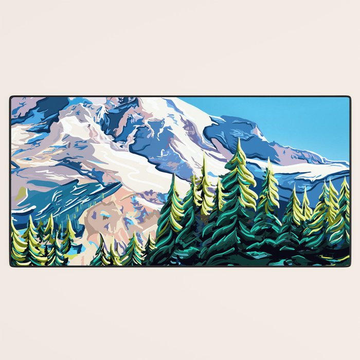 Wildflowers on Mount Rainier Desk Mat Gallery Image 3