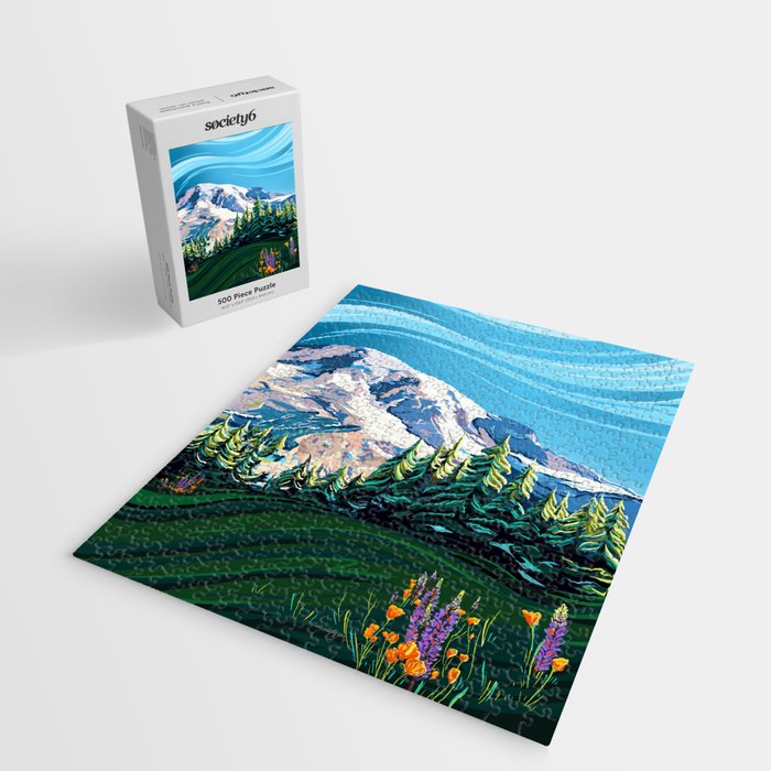 Wildflowers on Mount Rainier Jigsaw Puzzle Gallery Image 2