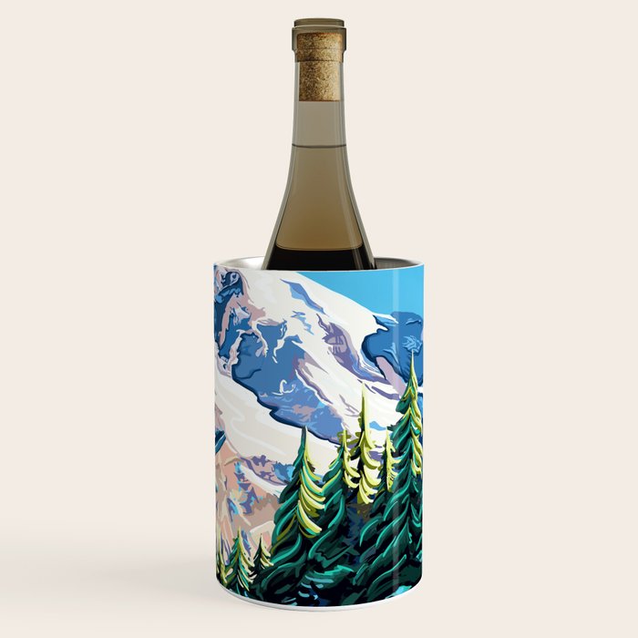 Wildflowers on Mount Rainier Wine Chiller Gallery Image 1