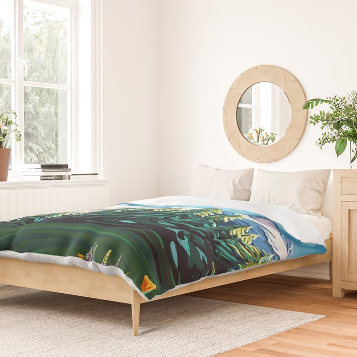 Wildflowers on Mount Rainier Duvet Cover Gallery Image 2