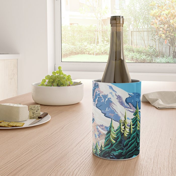 Wildflowers on Mount Rainier Wine Chiller Gallery Image 4