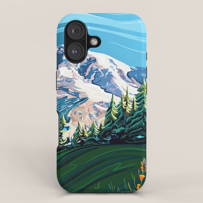 Wildflowers on Mount Rainier iPhone Case Gallery Image 1