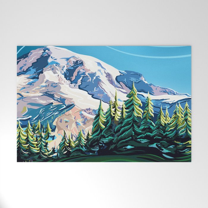 Wildflowers on Mount Rainier Welcome Mat Gallery Image 1