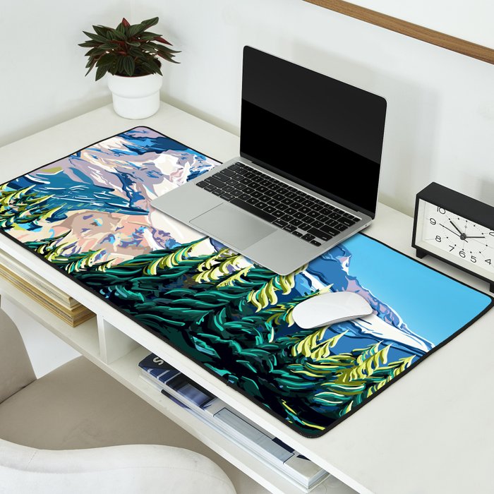 Wildflowers on Mount Rainier Desk Mat Gallery Image 2