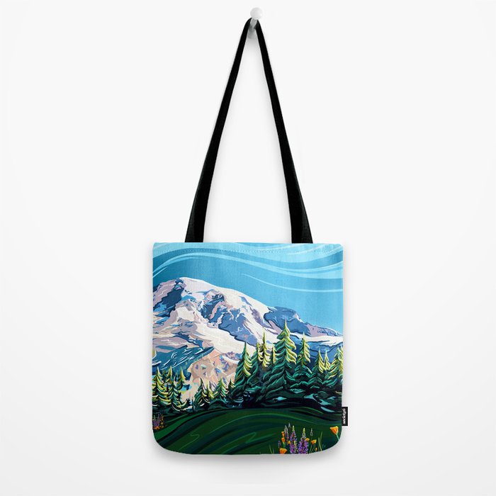 Wildflowers on Mount Rainier Tote Bag Gallery Image 2