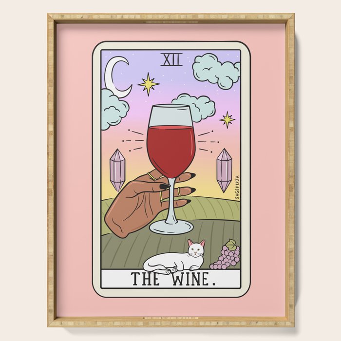 WINE READING (DARK) Serving Tray Gallery Image 1