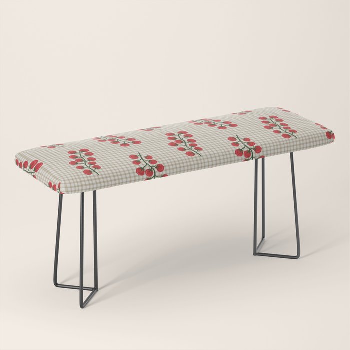 Cherry Tomato Plaid Farmers Market Bench Gallery Image 1