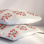 Cherry Tomato Plaid Farmers Market Pillow Sham Gallery Image 3