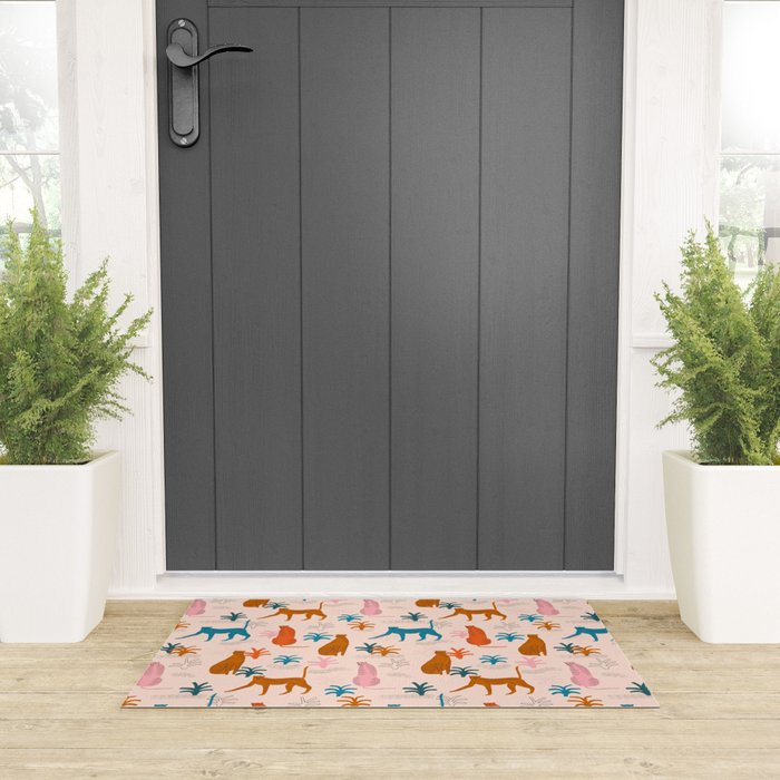 Rainbow cheetahs Welcome Mat Gallery Image 3