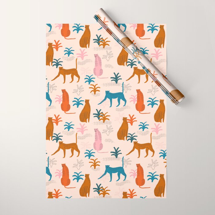 Rainbow cheetahs Wrapping Paper Gallery Image 1