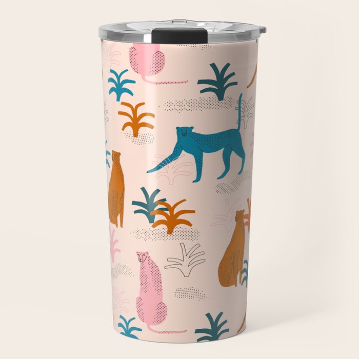 Rainbow cheetahs Travel Mug Gallery Image 1