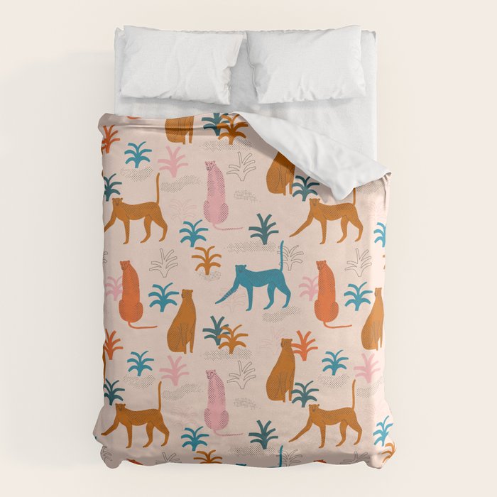 Rainbow cheetahs Duvet Cover Gallery Image 6