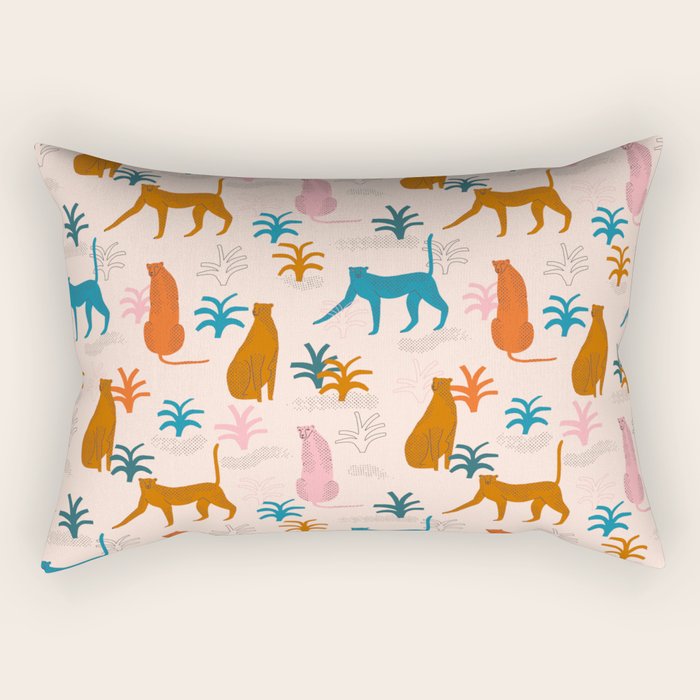 Rainbow cheetahs Rectangular Pillow Gallery Image 1