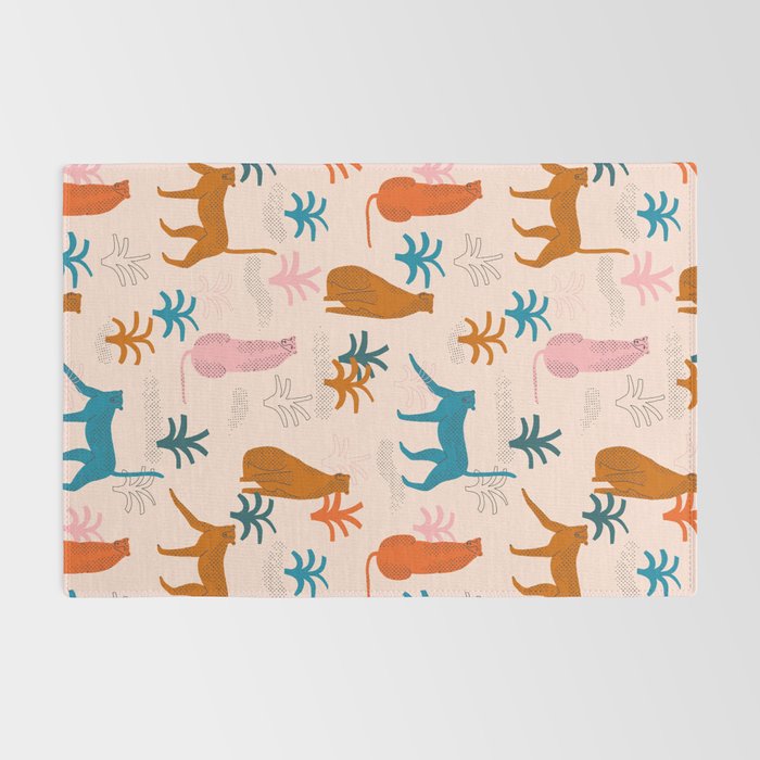 Rainbow cheetahs Rug Gallery Image 2