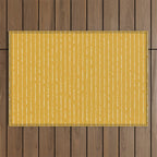 Lines II (Mustard Yellow) Outdoor Rug Gallery Image 1