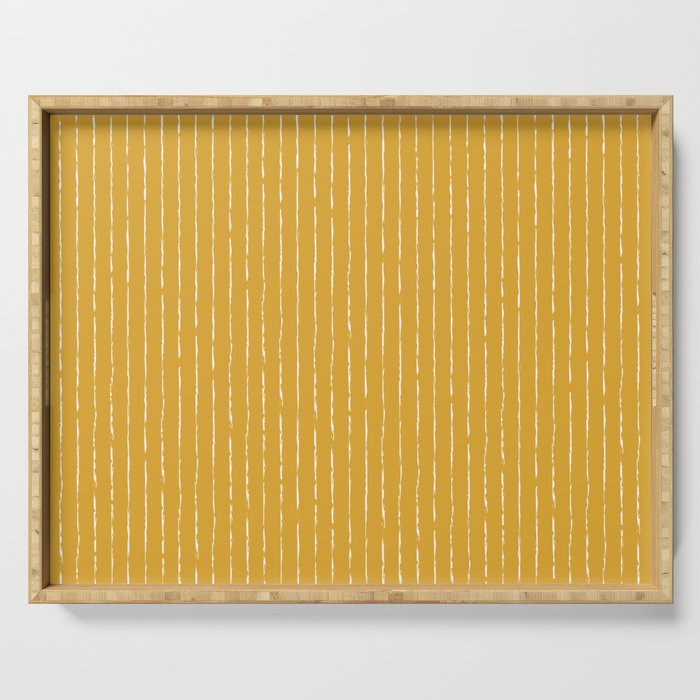 Lines II (Mustard Yellow) Serving Tray Gallery Image 1