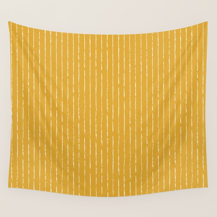 Lines II (Mustard Yellow) Wall Tapestry Gallery Image 4