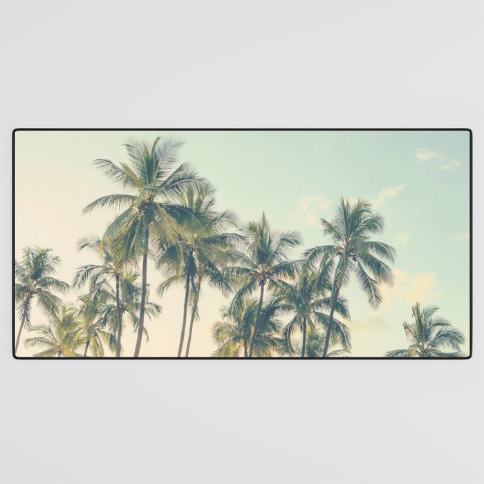 Tropical Skies - Palm Trees, Beach Photography Desk Mat Gallery Image 3