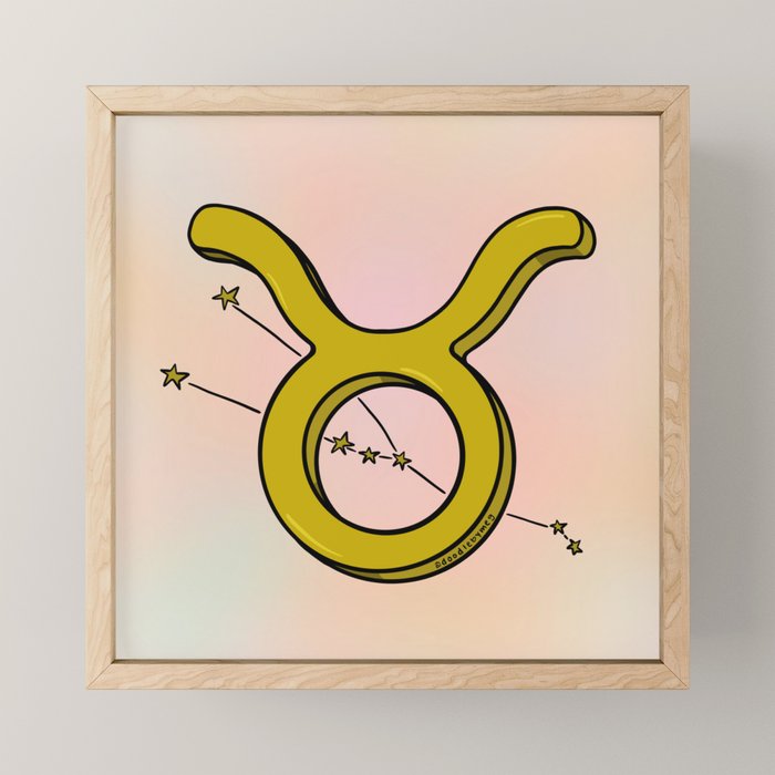 Taurus Symbol Mini Art Print Gallery Image 1