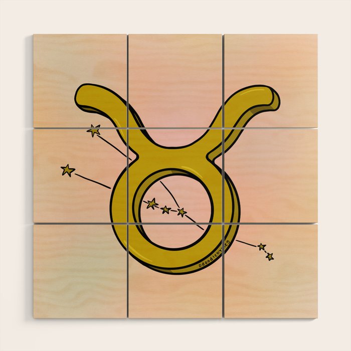 Taurus Symbol Wood Wall Art Gallery Image 1