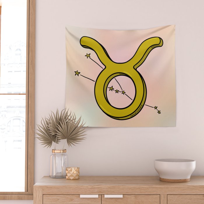 Taurus Symbol Wall Tapestry Gallery Image 2