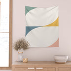 Almond Abstract X Wall Tapestry Gallery Image 2