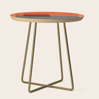 Orange Gray Red Minimalist Abstract Art Side Table Gallery Image 1