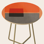 Orange Gray Red Minimalist Abstract Art Side Table Gallery Image 2
