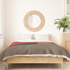 Orange Gray Red Minimalist Abstract Art Duvet Cover Gallery Image 3
