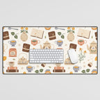 Gouache Books and Tea Desk Mat Gallery Image 1