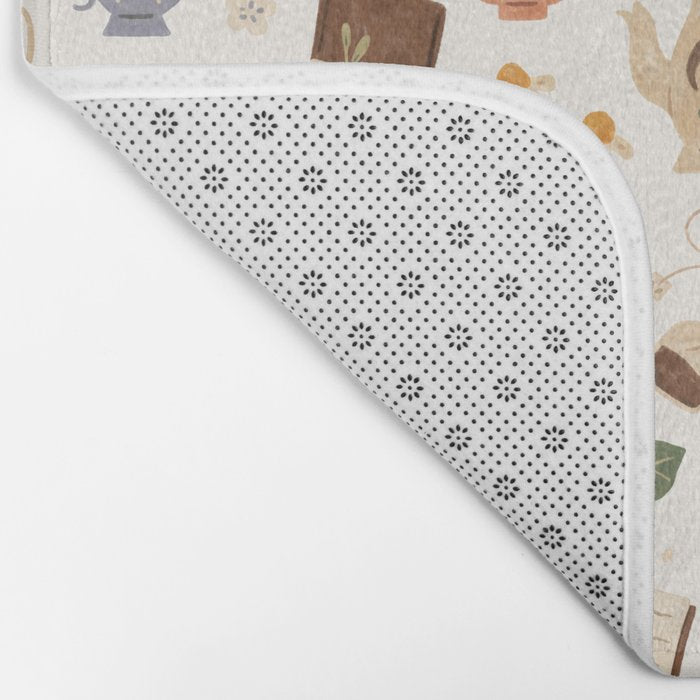 Gouache Books and Tea Bath Mat Gallery Image 2