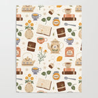 Gouache Books and Tea Poster Gallery Image 4