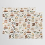 Gouache Books and Tea Placemat Gallery Image 1