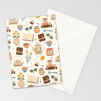 Gouache Books and Tea Stationery Card Gallery Image 2