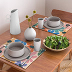 Retro Fun Floral - Rainbow color Placemat Gallery Image 2
