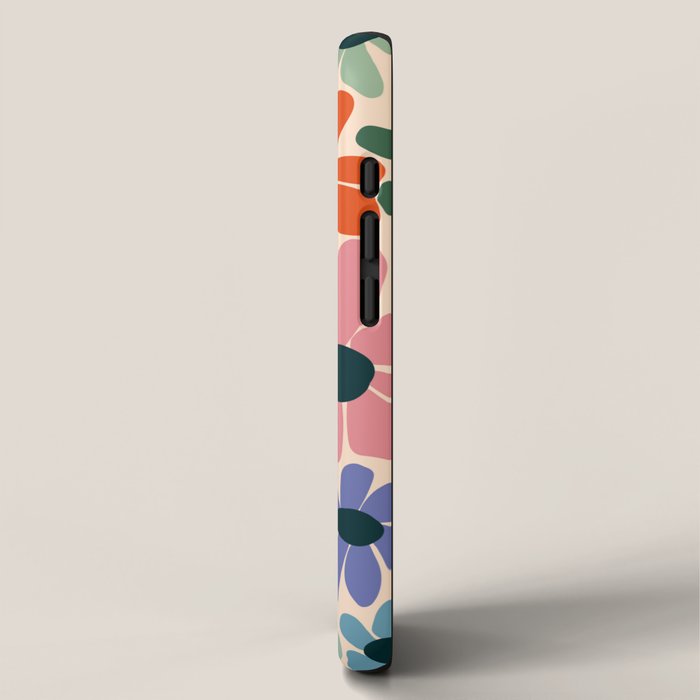 Retro Fun Floral - Rainbow color iPhone Case Gallery Image 2