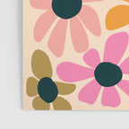 Retro Fun Floral - Rainbow color Poster Gallery Image 3