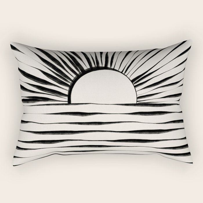 Minimal Sunrise / Sunset Rectangular Pillow Gallery Image 2