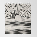 Minimal Sunrise / Sunset Throw Blanket Gallery Image 2