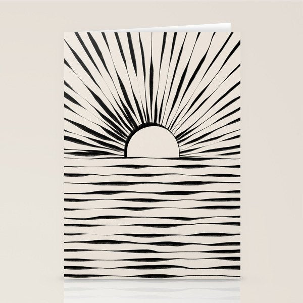 Minimal Sunrise / Sunset Stationery Card Gallery Image 2