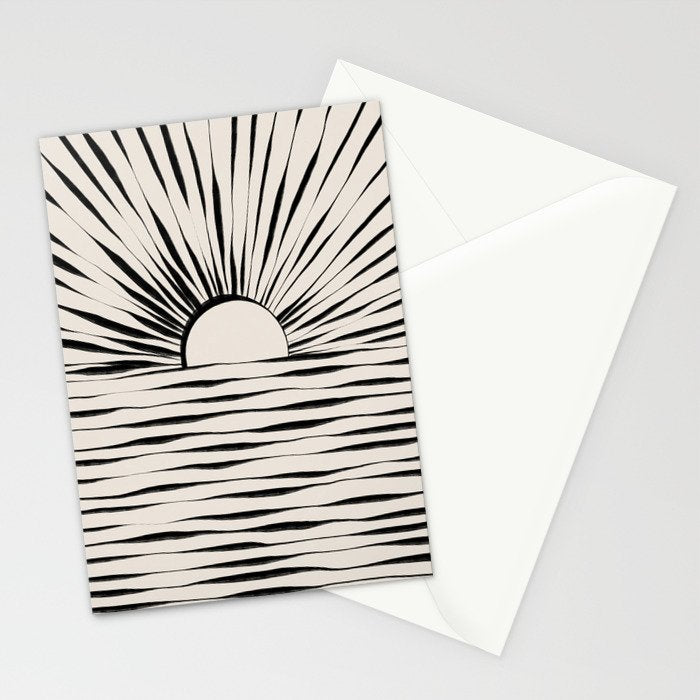 Minimal Sunrise / Sunset Stationery Card Gallery Image 2