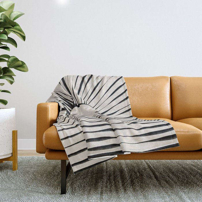 Minimal Sunrise / Sunset Throw Blanket Gallery Image 1