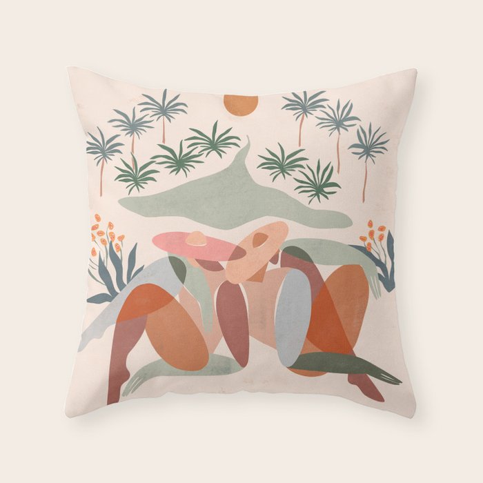 Summer daze Throw Pillow Gallery Image 6